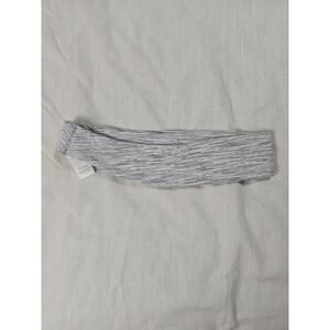 Lululemon Headband Womens‎ White Striped Logo Stretch Athletic Hairband Yoga